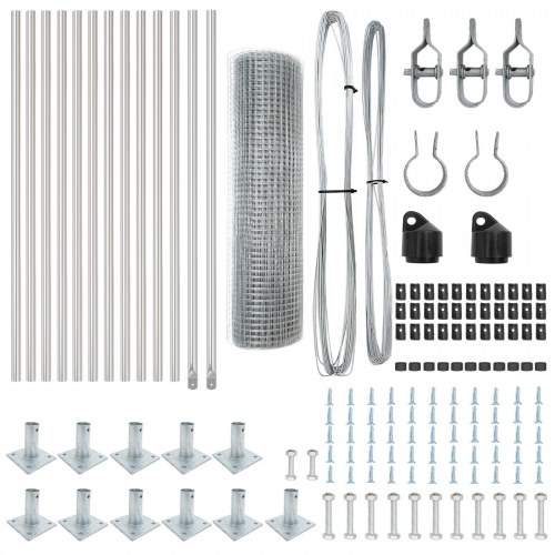 Hegnspost Sæt 2 stk Galvaniseret stål 25 x 0.5 m Slidstærk