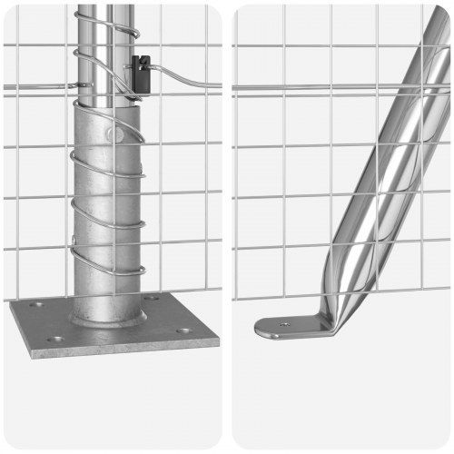 Hegnspost Sæt 2 stk Galvaniseret stål 25 x 0.5 m Slidstærk
