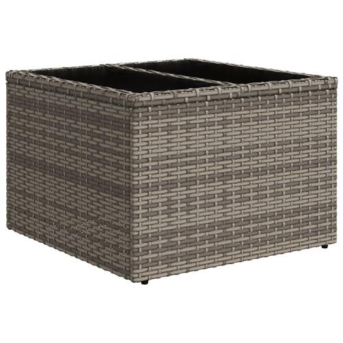 Havemøbelsæt 7 dele Grå Rattan Udendørs sofa Rektangulær