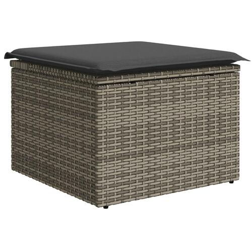 Havemøbelsæt 7 dele Grå Rattan Udendørs sofa Rektangulær