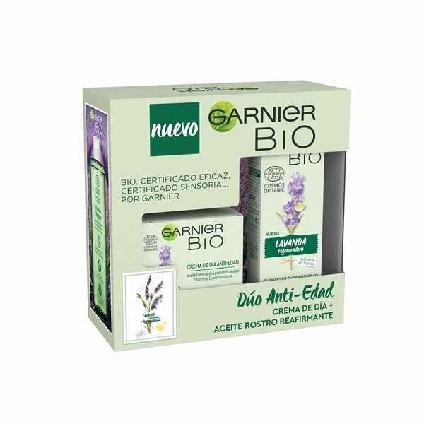 Anti-Age Creme + Serum Garnier Bio (2 stk) (OUTLET A+)