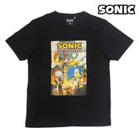 Kortærmet T-shirt til Mænd Sonic Sort L