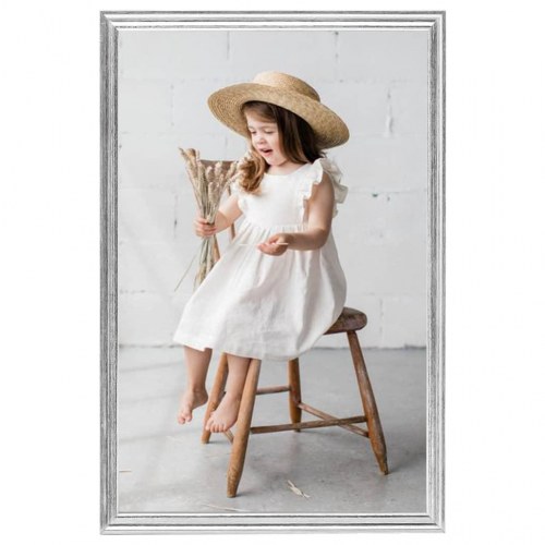 Billedrammer 5 stk. til væg 70x90 cm MDF sølvfarvet