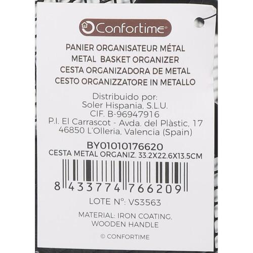 Multibrug kurv Confortime Metal 33,2 x 22,6 x 13,5 cm (10 enheder)