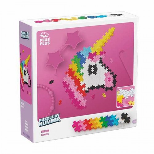 Puslespil til børn Lúdilo Plus Plus Unicorn - 250 dele