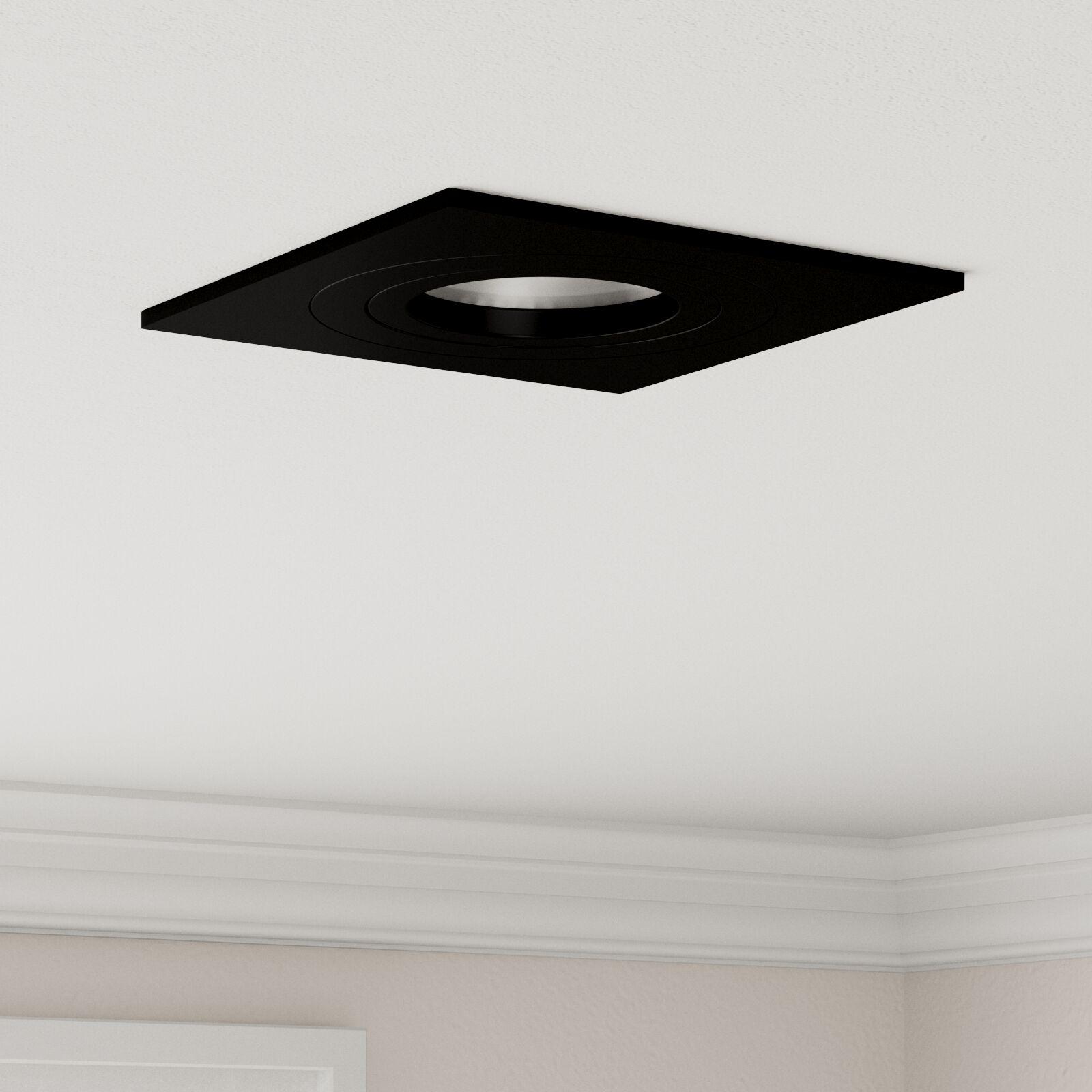 Spotlights med spotlights 6 stk Sort 9 x 9 x cm Aluminium