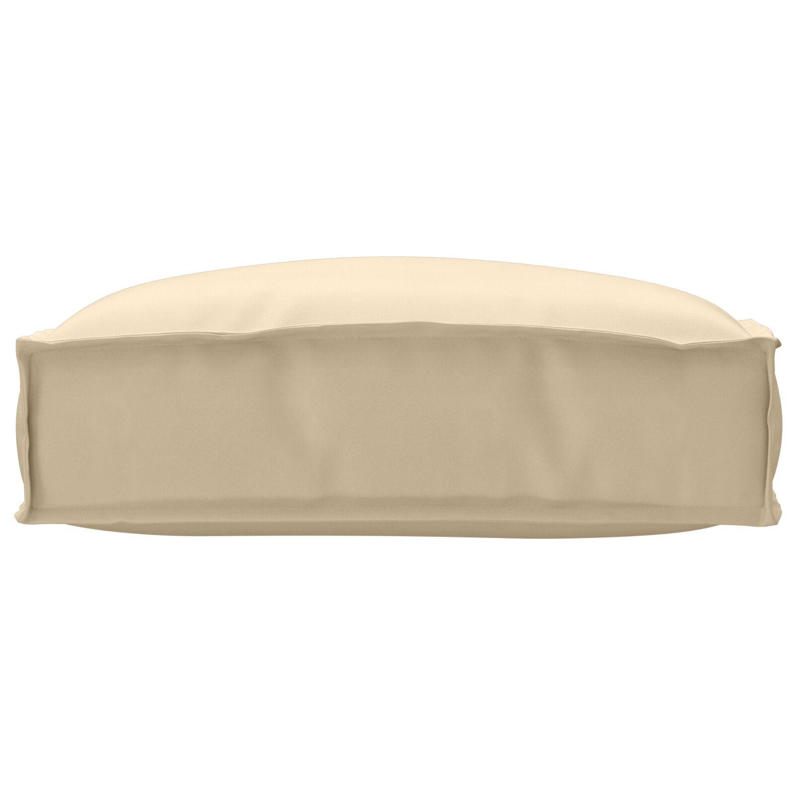 Pallehynde til sæde Beige 50 x 50 x 12 cm Oxford stof
