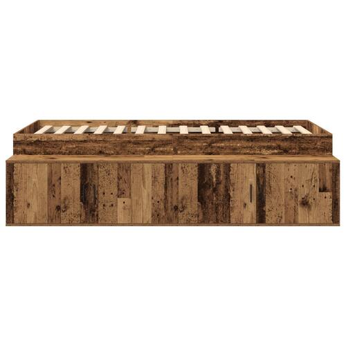 Opbevarings Sengestel Gammelt Træ 90x200 cm