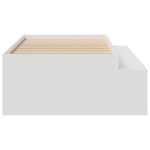 Opbevaringsseng hvid 75x190 cm