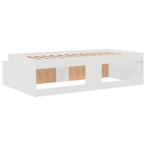 Opbevaringsseng hvid 75x190 cm