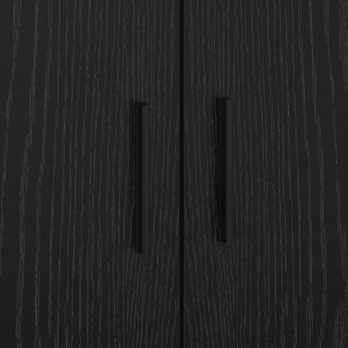 Seng RAMME Sort egetræ 90x200 cm