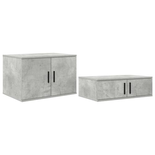 Opbevaringsseng Betongrå Konstrueret træ 100 x 200 cm