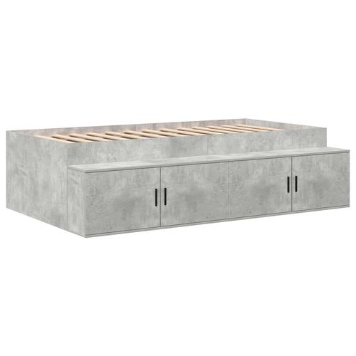 Opbevaringsseng Betongrå Konstrueret træ 100 x 200 cm