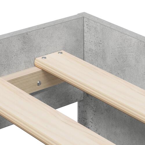Opbevaringsseng Betongrå Konstrueret træ 100 x 200 cm