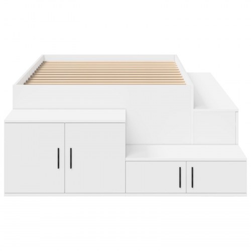 Opbevaringsseng Hvid Konstrueret træ 90 x 190 cm Opbevaring