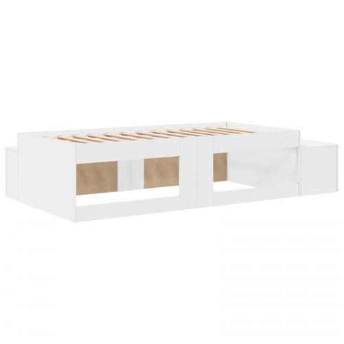 Opbevaringsseng Hvid Konstrueret træ 90 x 190 cm Opbevaring