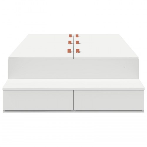Opbevaringssengestel Hvid Konstrueret træ 236,5 x 100 x 31,5 cm