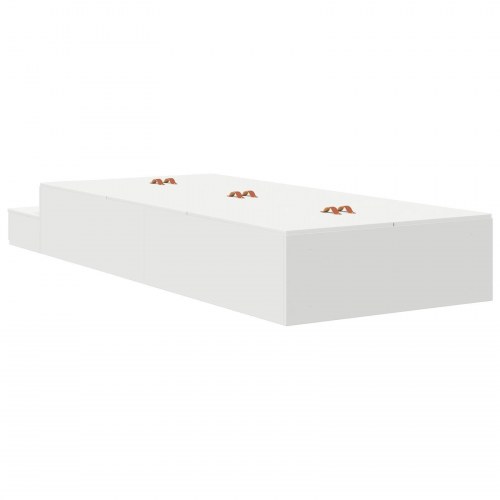 Opbevaringssengestel Hvid Konstrueret træ 236,5 x 100 x 31,5 cm