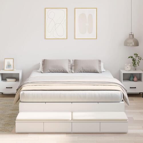 Opbevaringsseng Hvid 140x200 cm