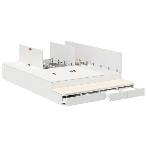 Opbevaringsseng Hvid 140x200 cm