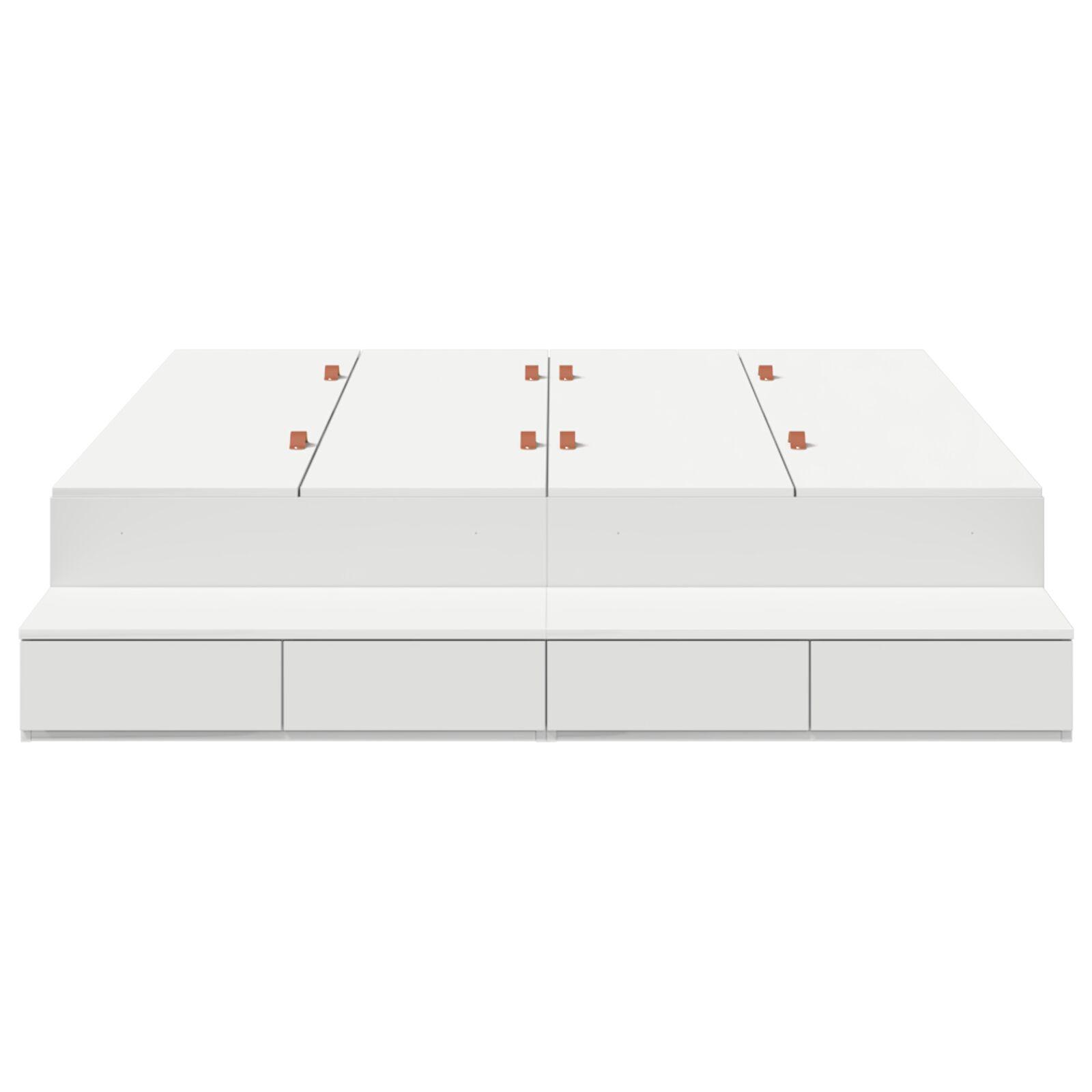 Opbevaringsseng Hvid 140x200 cm