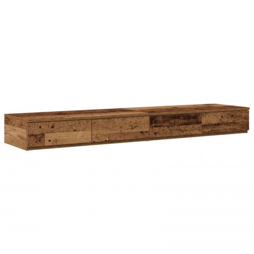 Opbevaringsseng ramme Gammelt træ Konstrueret træ 150 x 200 cm