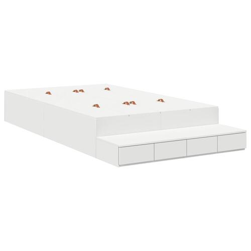 Opbevaringsseng Hvid Konstrueret træ 120 x 190 cm Opbevaringsseng