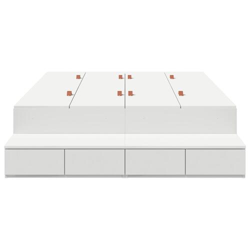 Opbevaringsseng Hvid Konstrueret træ 120 x 190 cm Opbevaringsseng
