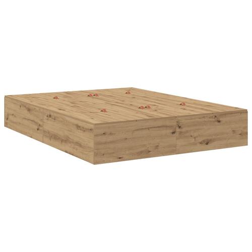 Seng med opbevaring Brun Konstrueret træ 140 x 190 x 31,5 cm