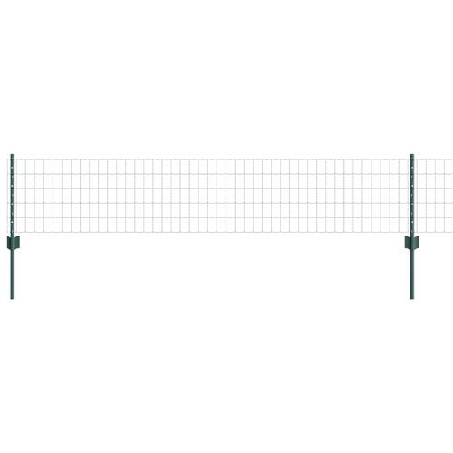 Euro Hegn med 5 U-stolper Grøn 0,4x10 m Metal
