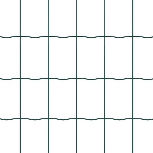 Euro Hegn med 5 U-stolper Grøn 0,4x10 m Metal