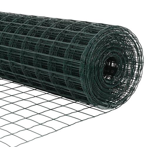 Euro Hegn med 5 U-stolper Grøn 0,4x10 m Metal