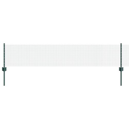 Welded Wire Fence med 5 U-Pæle Grøn 0,4x10 m Stål