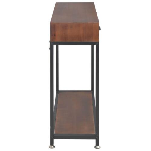 Konsolbord med 3 skuffer 120x30x76 cm massivt grantræ