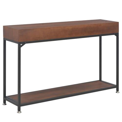 Konsolbord med 3 skuffer 120x30x76 cm massivt grantræ
