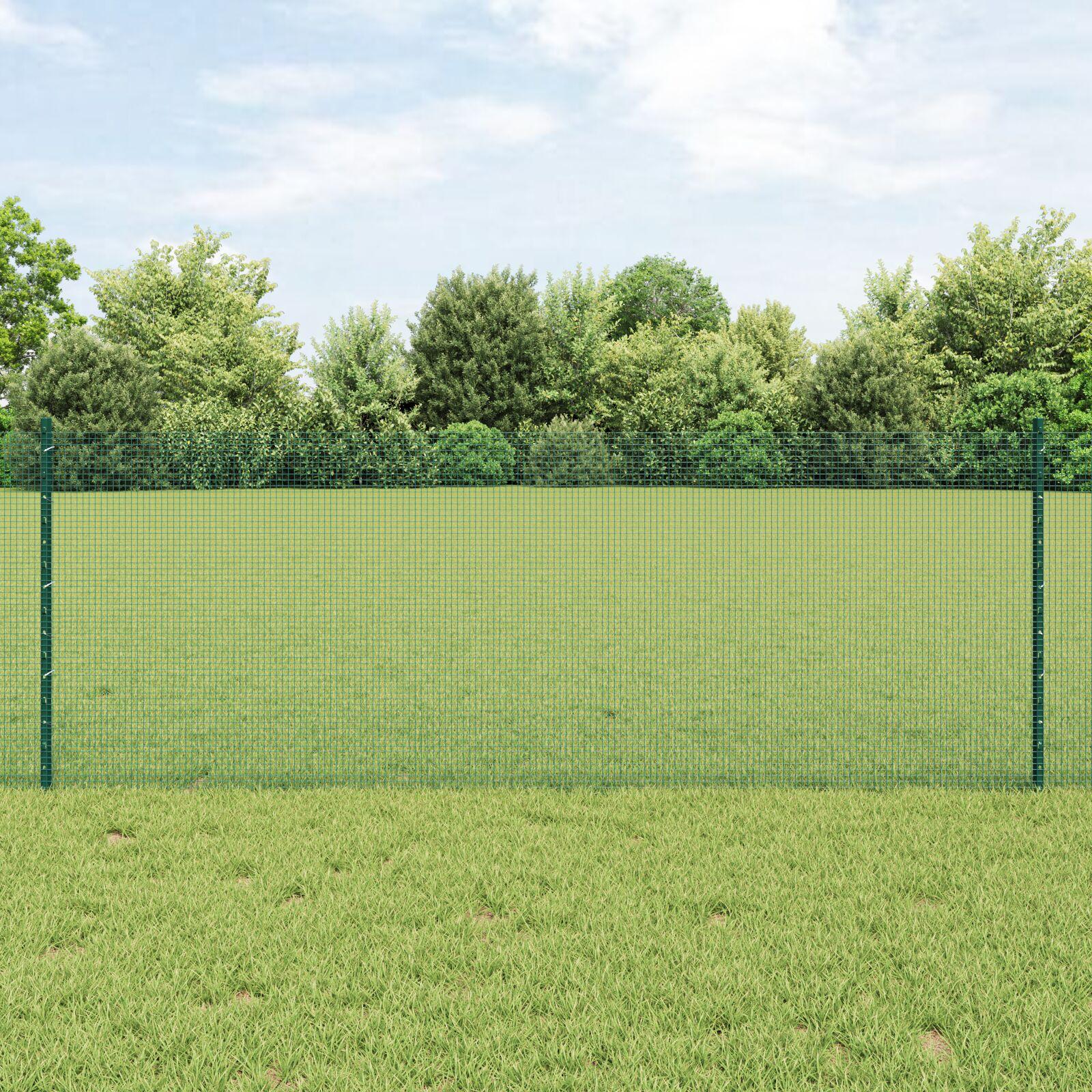 SvejsestÃ¥lhegn med stolper 50 Ã 0,8 m - PVC-belagt stÃ¥l, grÃ¸n mesh