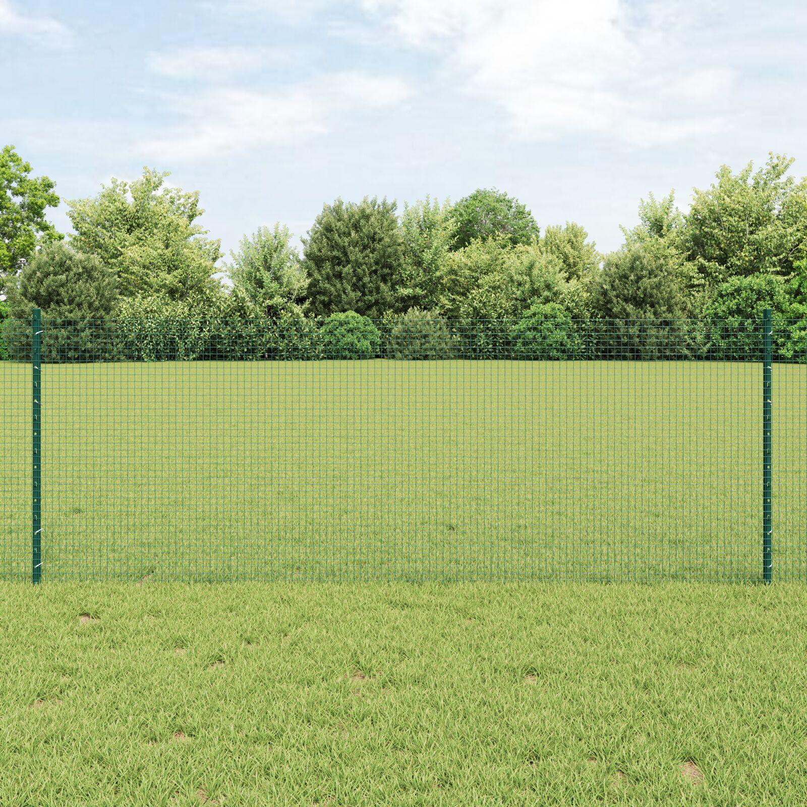 SvejsestÃ¥lhegn med stolper 50 Ã 0,8 m - PVC-belagt stÃ¥l, grÃ¸n mesh