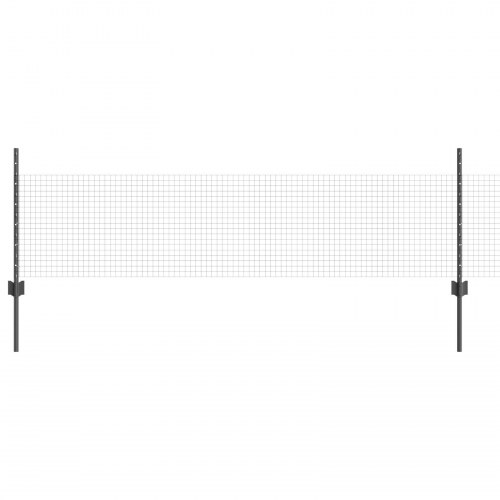 Hønnetrådsgitter Sæt Sæt af 2 Grå Stål, PVC 25 x 0.5 m