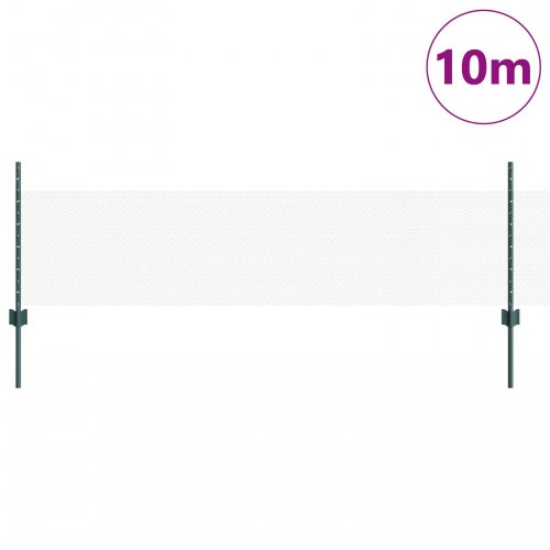 Hegn Stolper 5 stk U-Kanal Grøn 60 cm Stål, Hexagon Hegn Grøn 0.5x10 m Stål