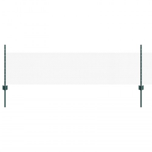 Hegn Stolper 5 stk U-Kanal Grøn 60 cm Stål, Hexagon Hegn Grøn 0.5x10 m Stål