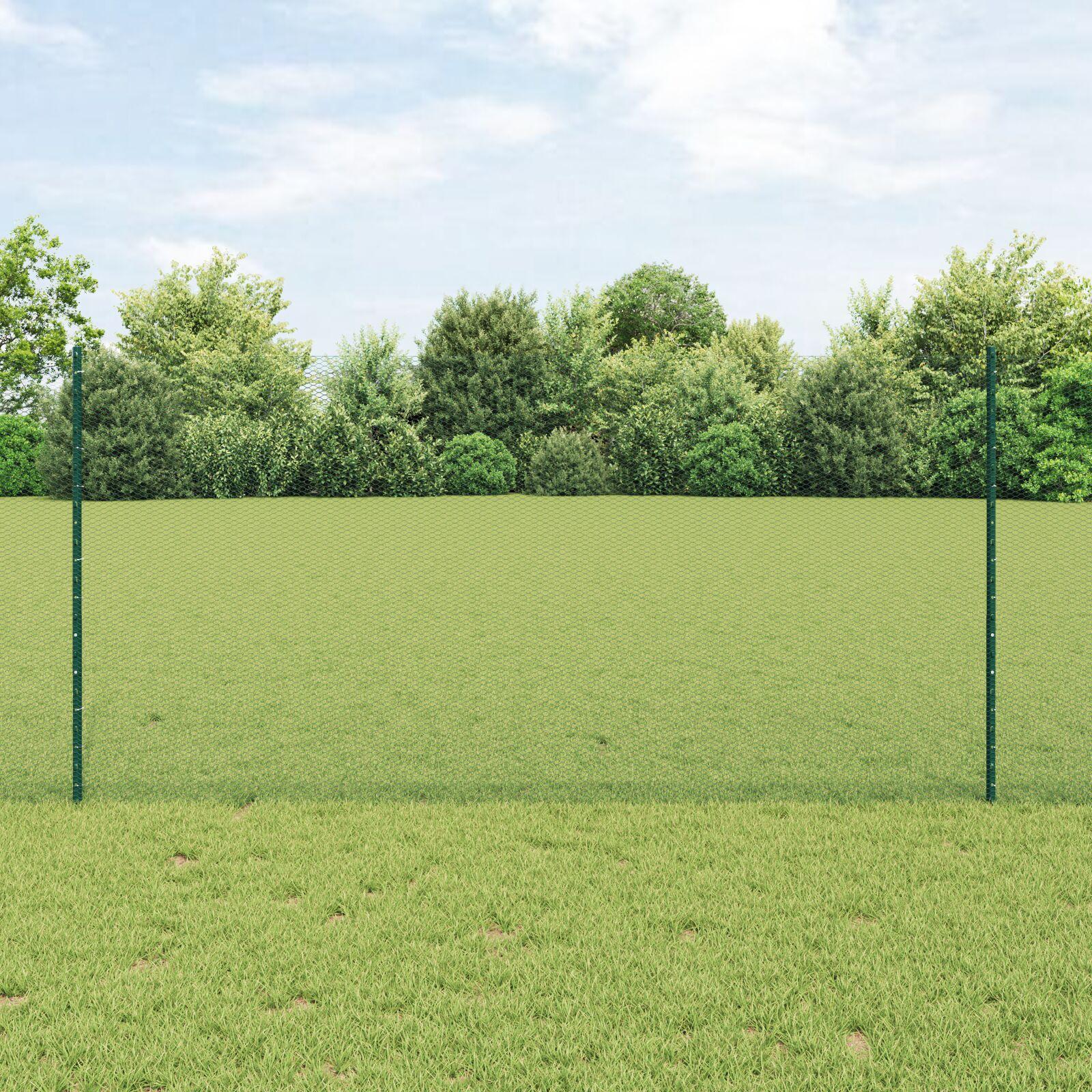 Svejset trådhegn 10 x 1,2 m - PVC-belagt stål, grøn mesh