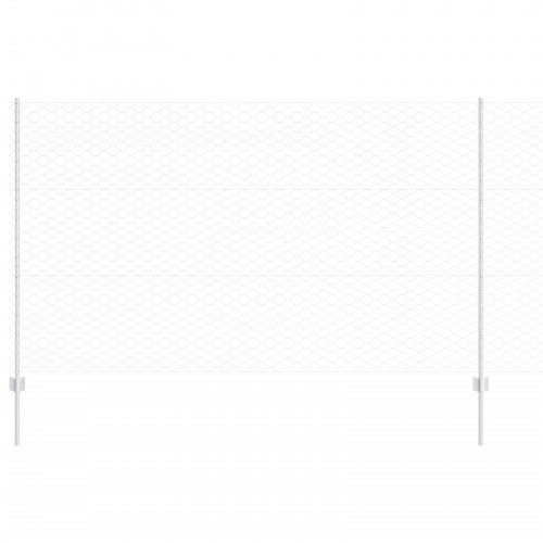 Hegnsposter 10 stk U-Kanal 140 cm Galvaniseret Stål, Hexagon Hegn 1.4x10 m Galvaniseret Stål