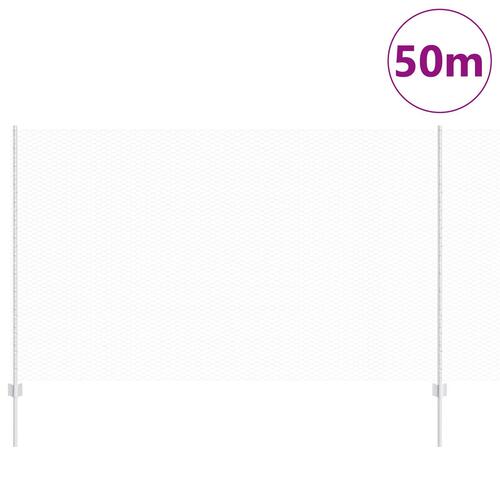 Hegnpæle 22 stk U-kanal 140 cm galvaniseret stål, Sekskantet hegn 1,4x50 m galvaniseret stål