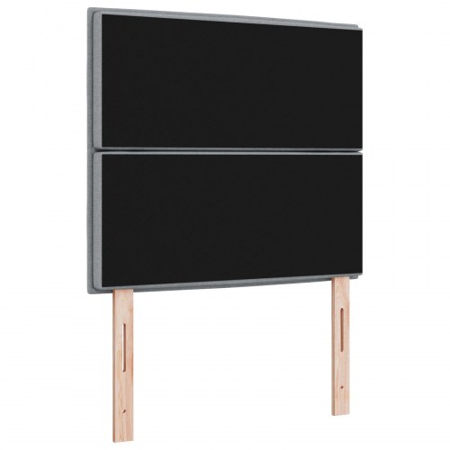 Sengegavl Lysegrå Stof 90 cm Polstret senggavl Rektangulær