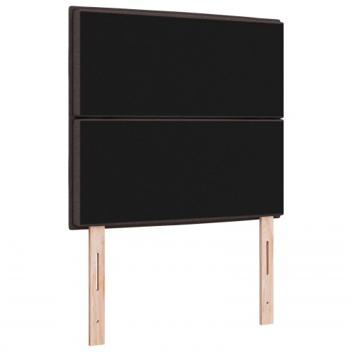 Sengegavl Mørkebrun Stof 90 cm Rektangulær Minimalistisk