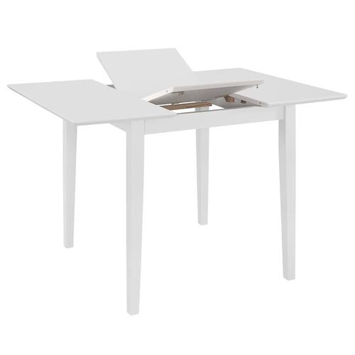 Udvideligt spisebord (80-120) x 80 x 74 cm MDF hvid