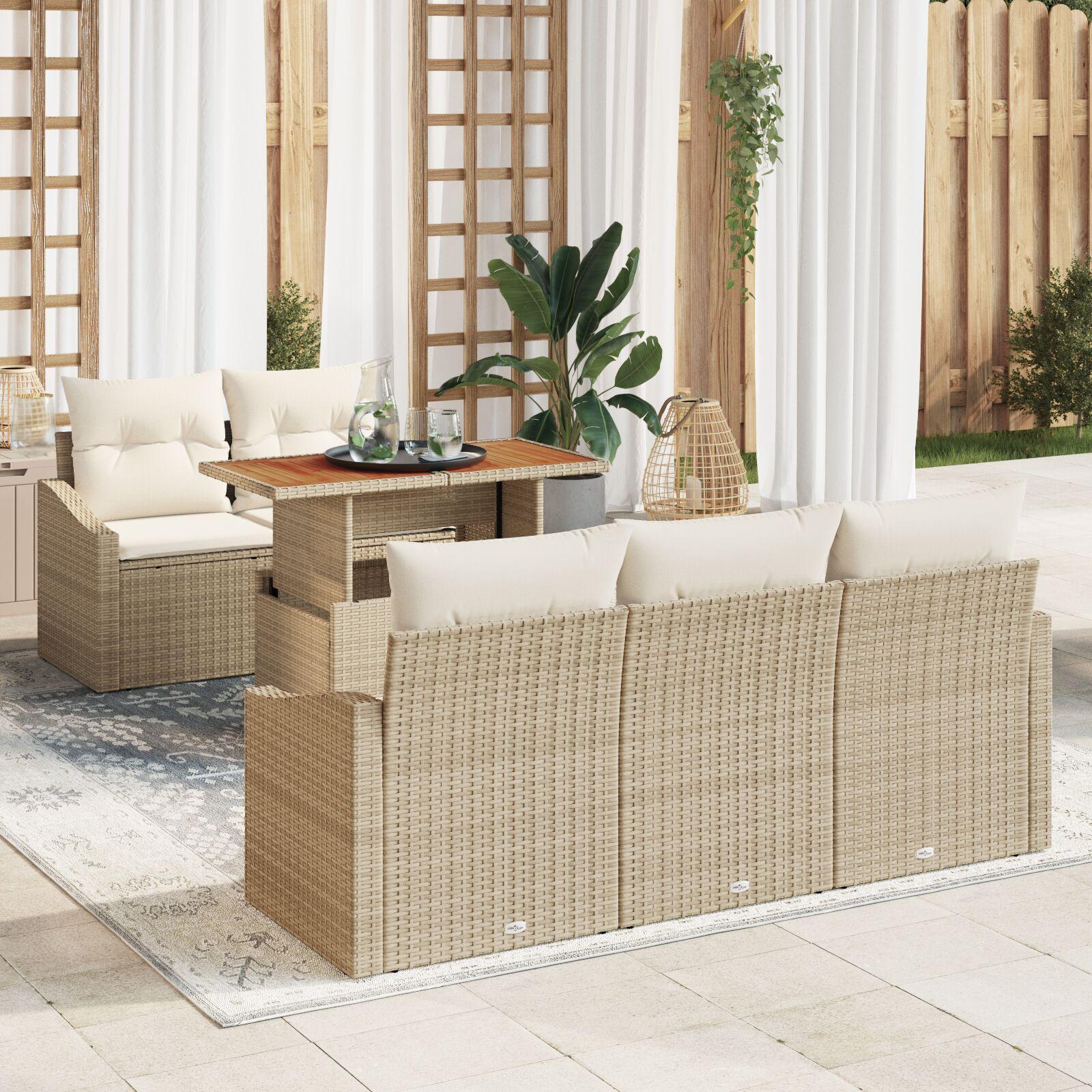 Have Spisebordssæt med pude Beige og creme 100 x 55 x 73 cm