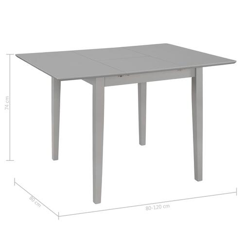 Udvideligt spisebord (80-120)x80x74 cm MDF grå