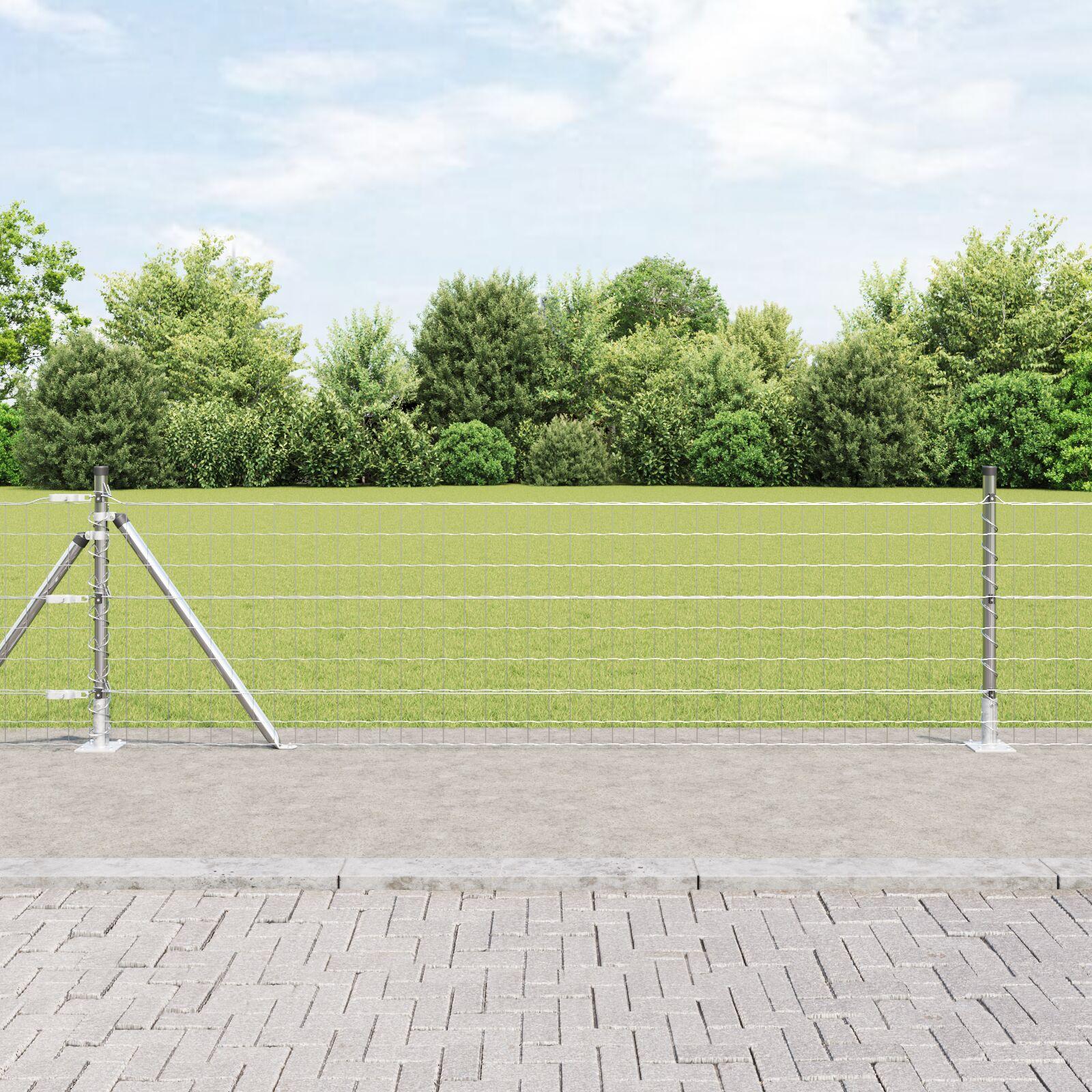 Svejset trådhegn med betonsokkel 25 × 0,6 m - galvaniseret havehegn