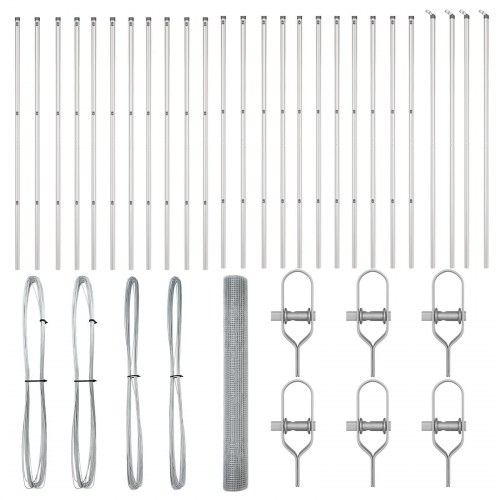 Svejsenethegn med 13 Posts 1x100 m Galvaniseret Stål